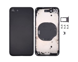Középrész Apple iPhone 8 hátlap fekete (oldal gombok, SIM kártya tartó)